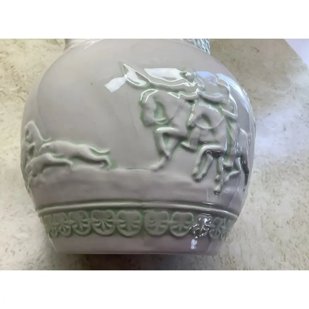 Vintage Wedgwood Pitcher With Embossed Fox Hunting Scene
